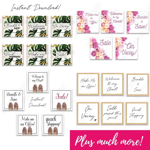 96 Posh Packaging Sticker Labels 2" Round Poshmark - Picture 6 of 6